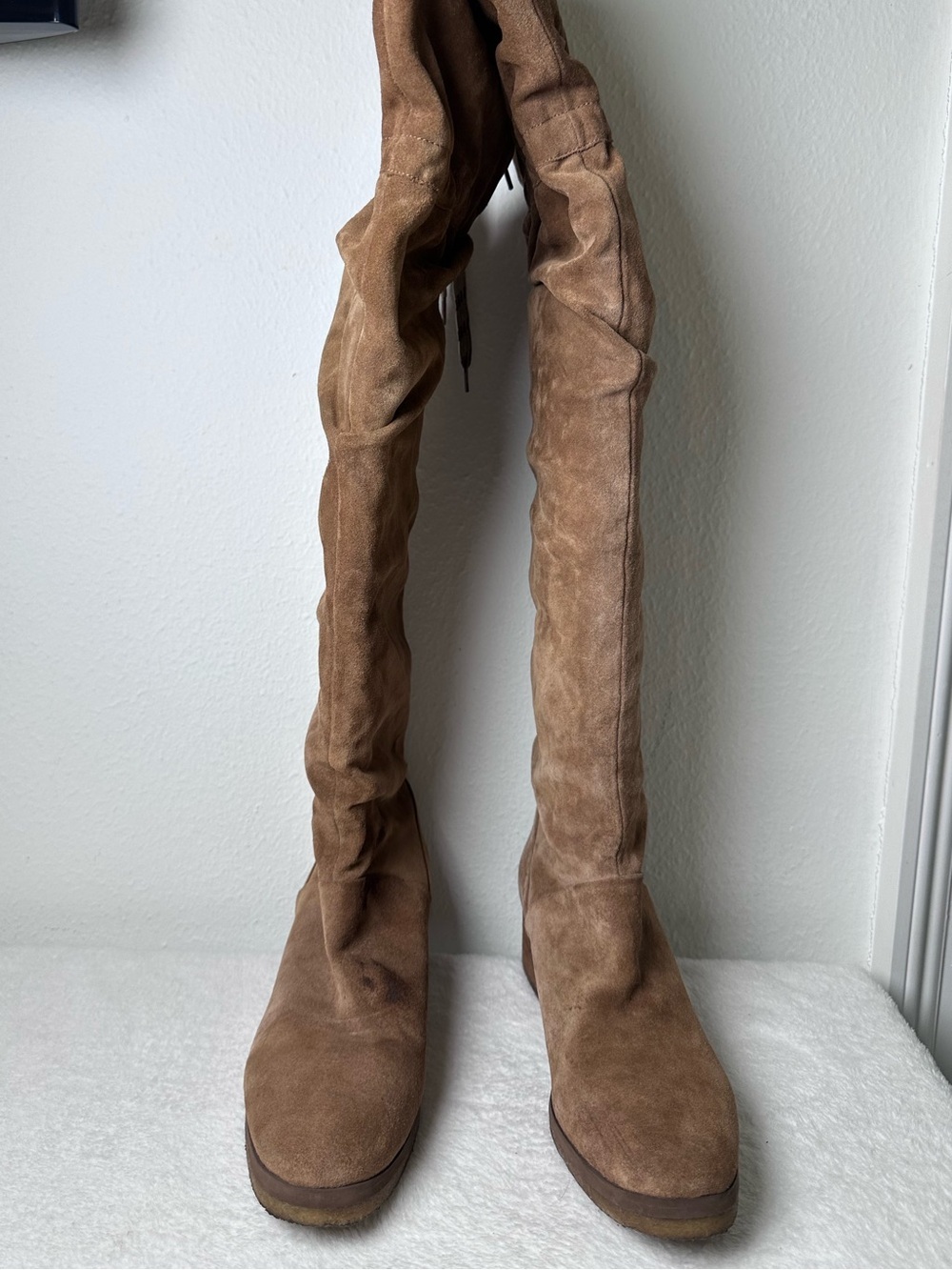 See by Chloé Jona Slouchy Cognac Suede Over-the-Knee Slouch Boots Size 39 or 8 - Picture 3 of 13